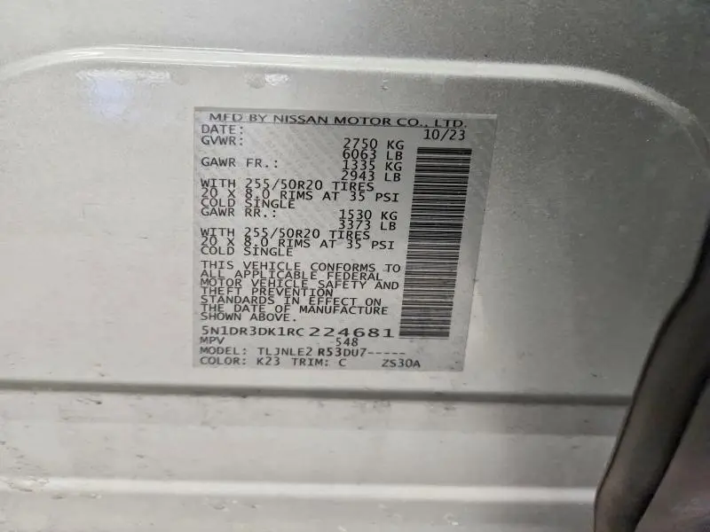 2024 NISSAN PATHFINDER PLATINUM  