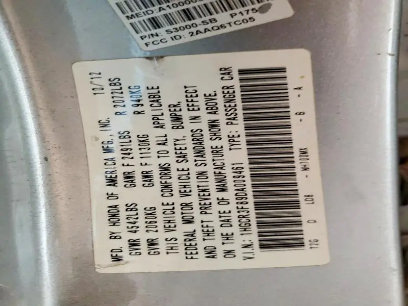 2013 HONDA ACCORD EXL  