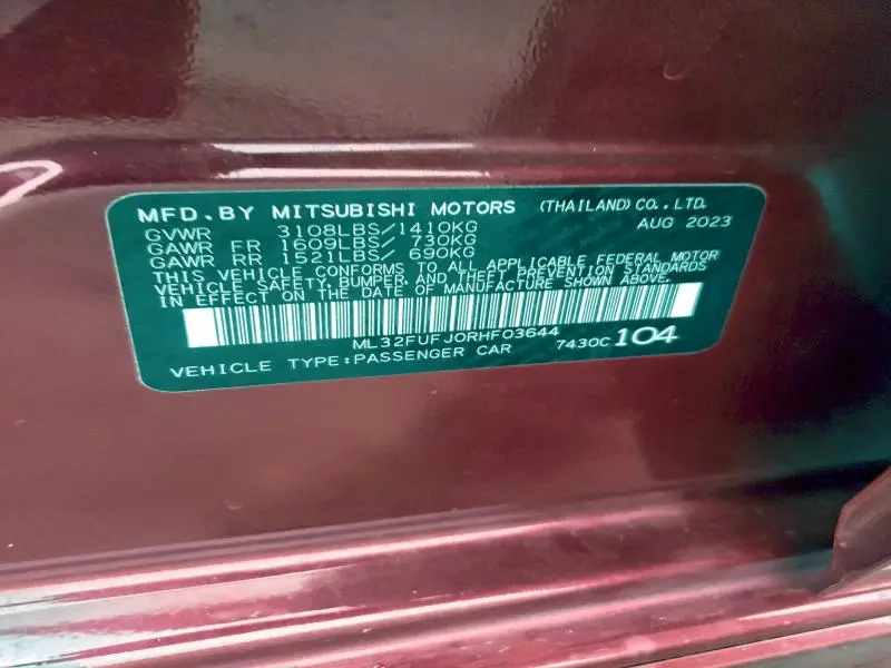 2024 MITSUBISHI MIRAGE G4 ES  