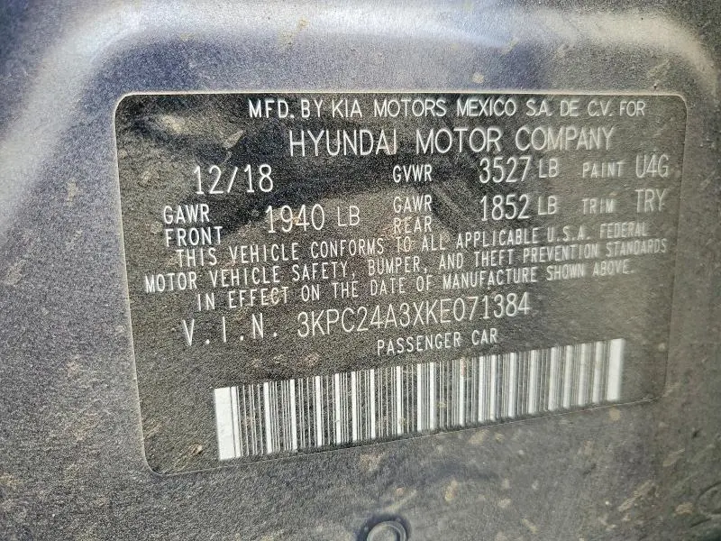 2019 HYUNDAI ACCENT SE  
