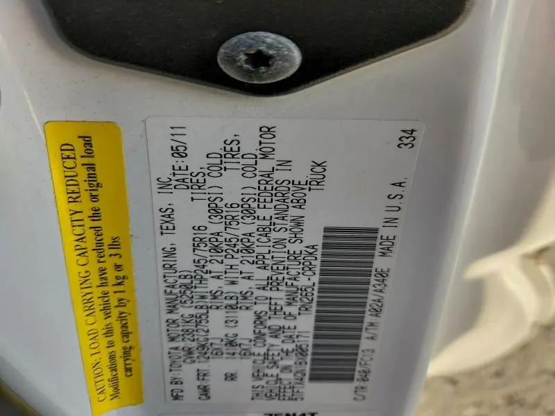 2011 TOYOTA TACOMA PRERUNNER ACCESS CAB  