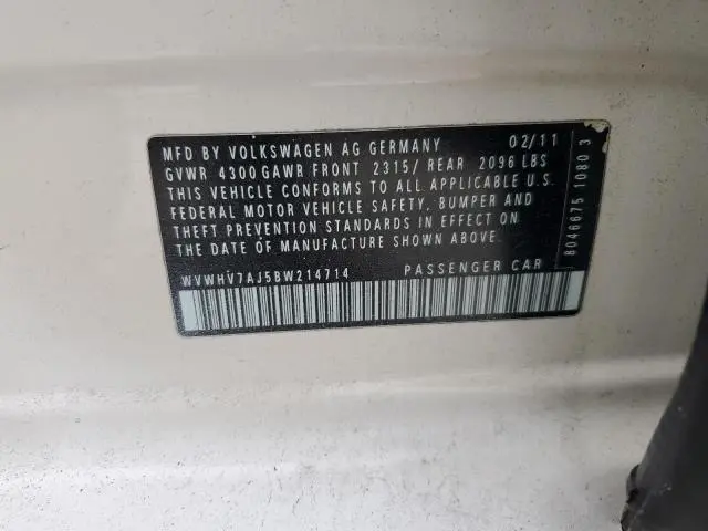 2011 VOLKSWAGEN GTI   