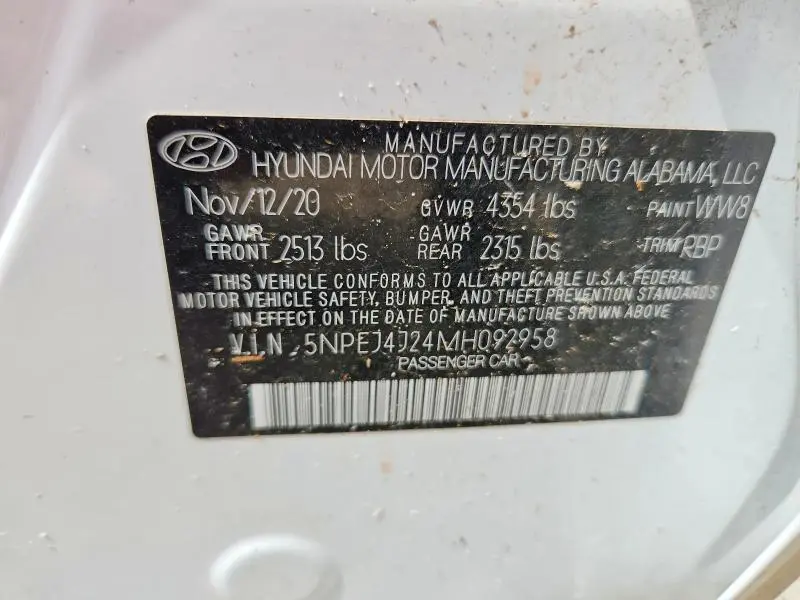 2021 HYUNDAI SONATA SEL PLUS  