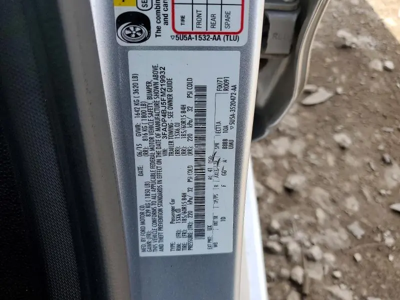 2015 FORD FIESTA SE  