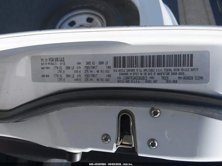 2016 RAM 1500 TRADESMAN
