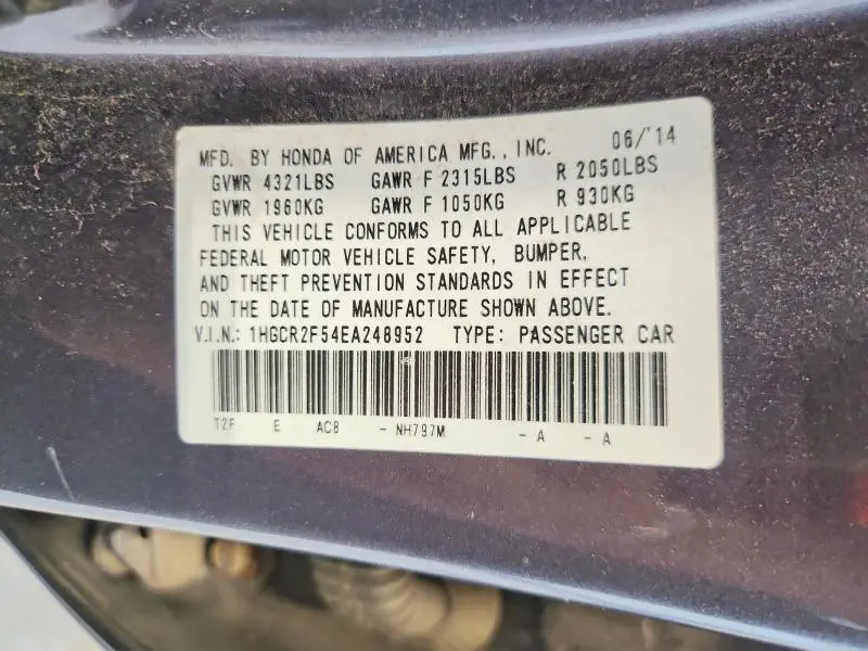 2014 HONDA ACCORD SPORT  
