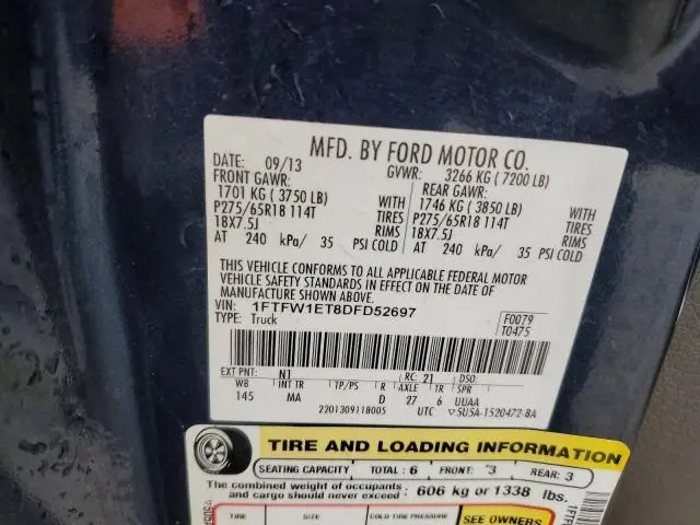 2013 FORD F150 SUPERCREW  