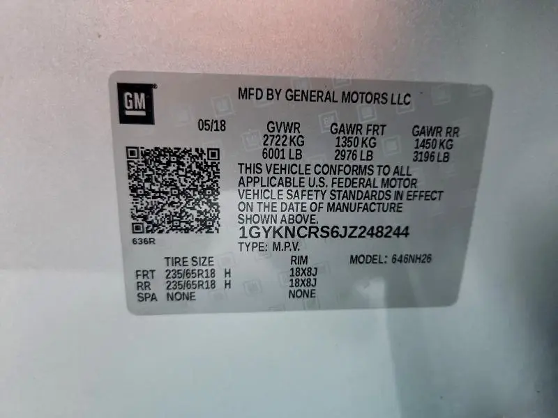 2018 CADILLAC XT5 LUXURY  