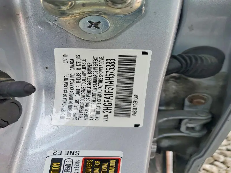 2010 HONDA CIVIC LX  