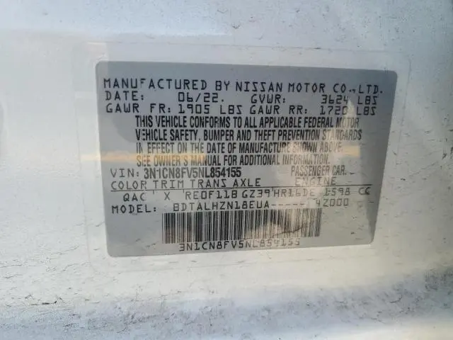 2022 NISSAN VERSA SR  
