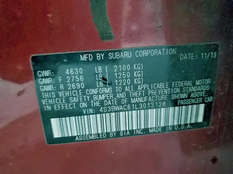 2020 SUBARU LEGACY PREMIUM  