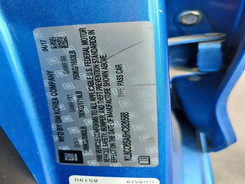 2017 CHEVROLET SPARK 1LT  