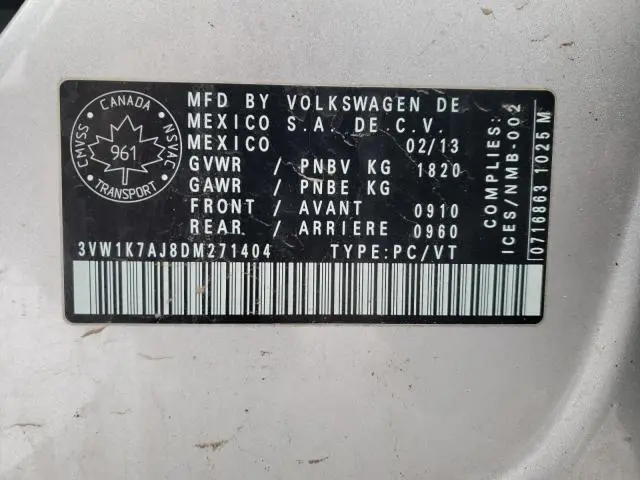 2013 VOLKSWAGEN JETTA BASE  