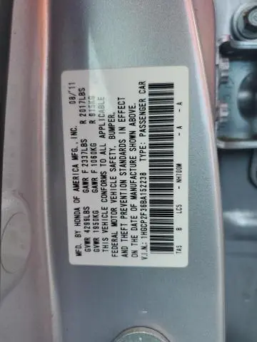 2011 HONDA ACCORD LX  