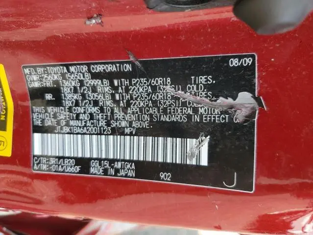 2010 LEXUS RX 350  