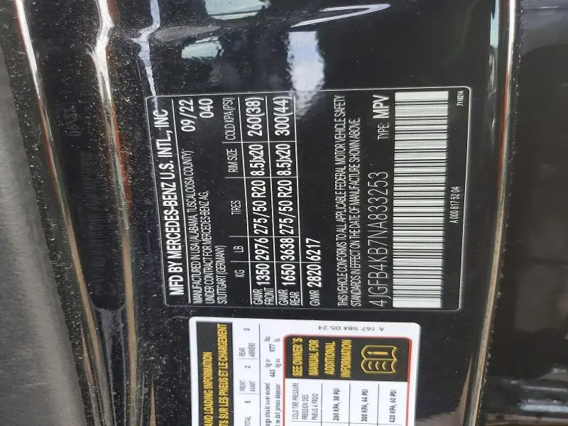 2022 MERCEDES-BENZ GLE 350 4MATIC  