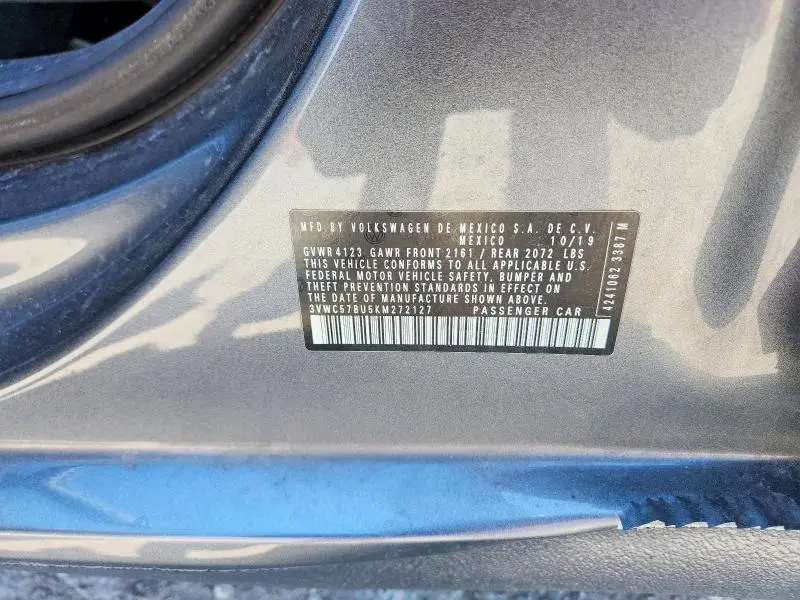 2019 VOLKSWAGEN JETTA S  