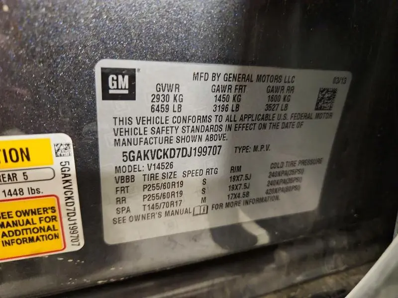 2013 BUICK ENCLAVE   
