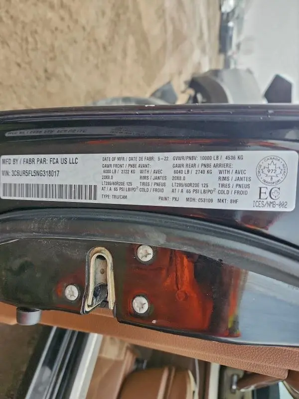 2022 RAM 2500 LARAMIE  