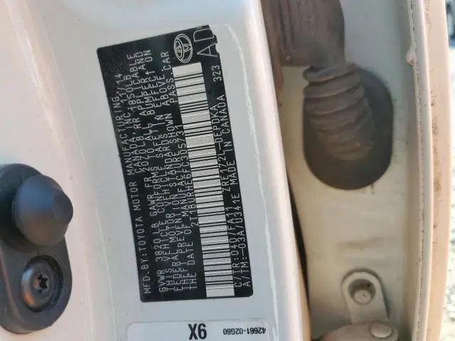 2015 TOYOTA COROLLA L  