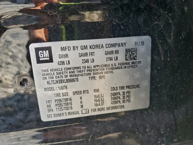 2020 CHEVROLET TRAX LS  