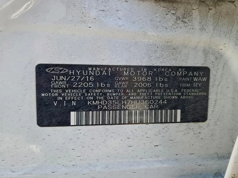 2017 HYUNDAI ELANTRA GT   