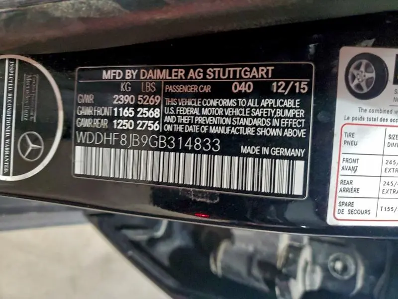 2016 MERCEDES-BENZ E 350 4MATIC  