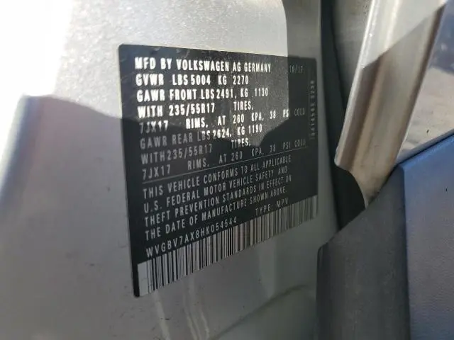 2017 VOLKSWAGEN TIGUAN S  