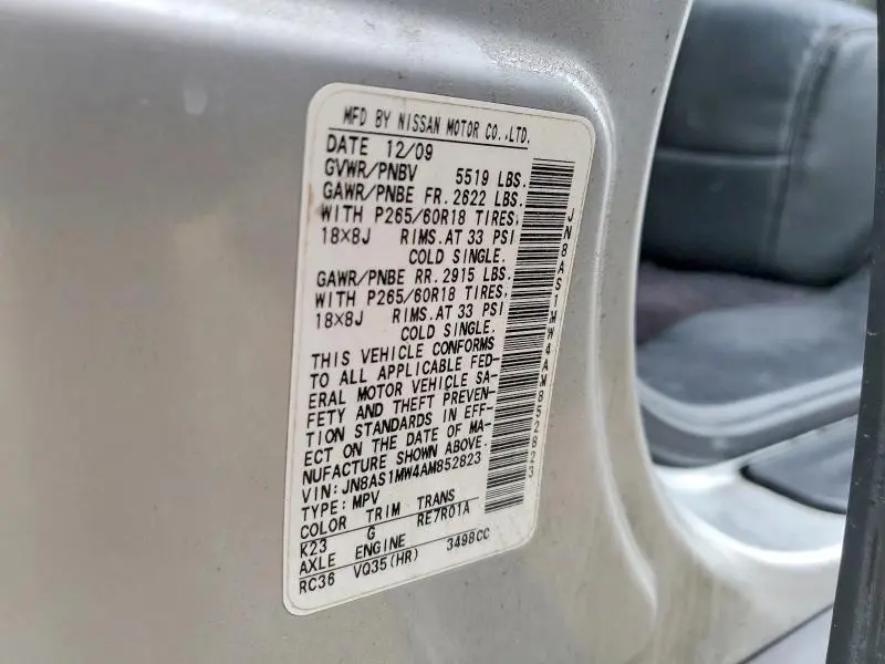 2010 INFINITI FX35   