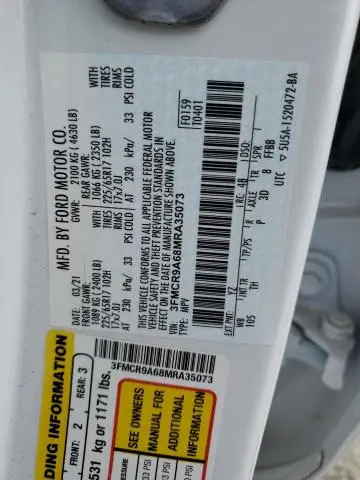 2021 FORD BRONCO SPORT   