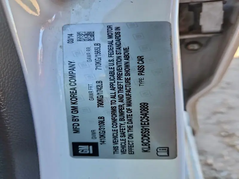 2014 CHEVROLET SPARK 1LT  