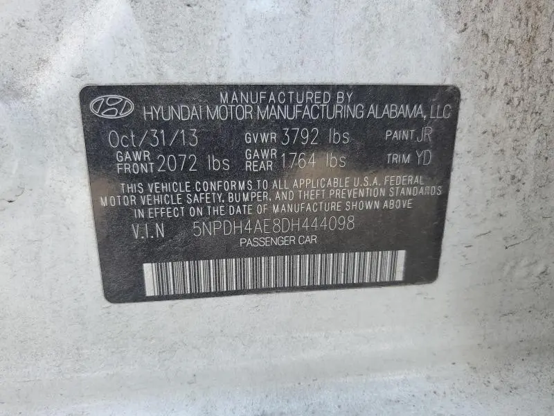 2013 HYUNDAI ELANTRA GLS  