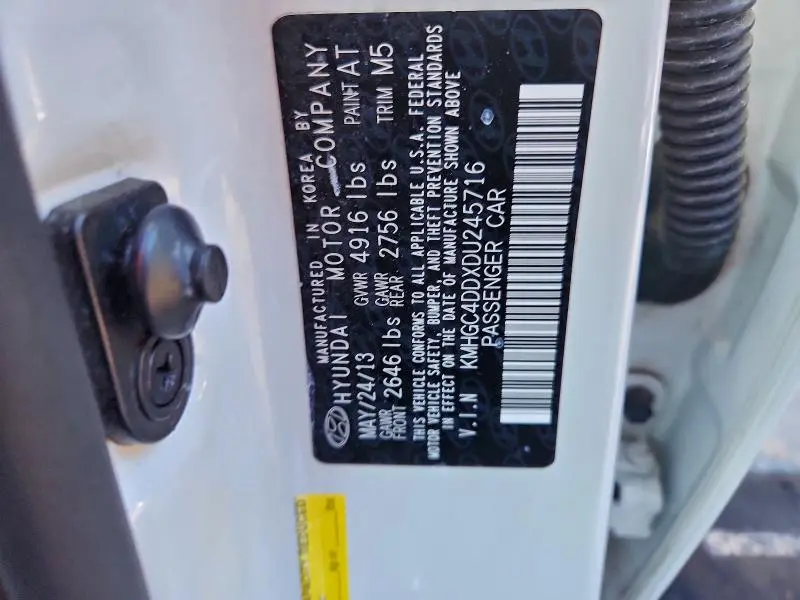 2013 HYUNDAI GENESIS 3.8L  