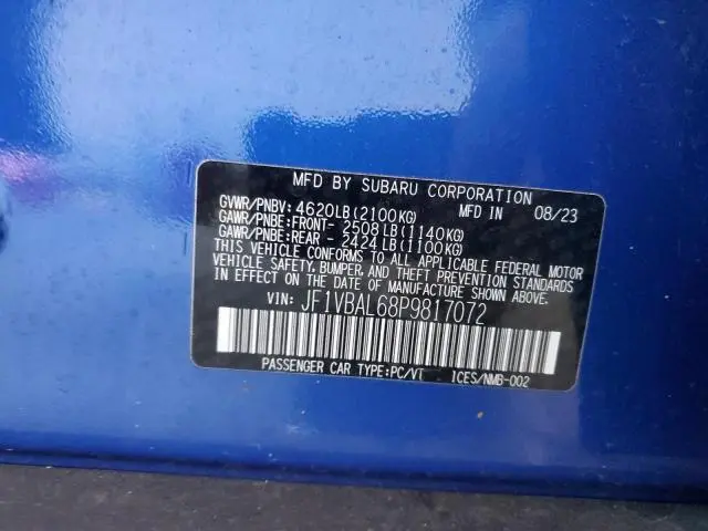 2023 SUBARU WRX LIMITED  