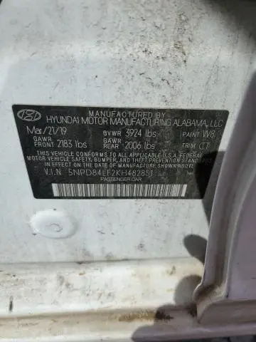 2019 HYUNDAI ELANTRA SEL