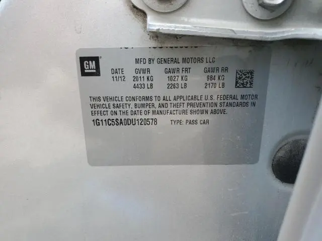 2013 CHEVROLET MALIBU 1LT  