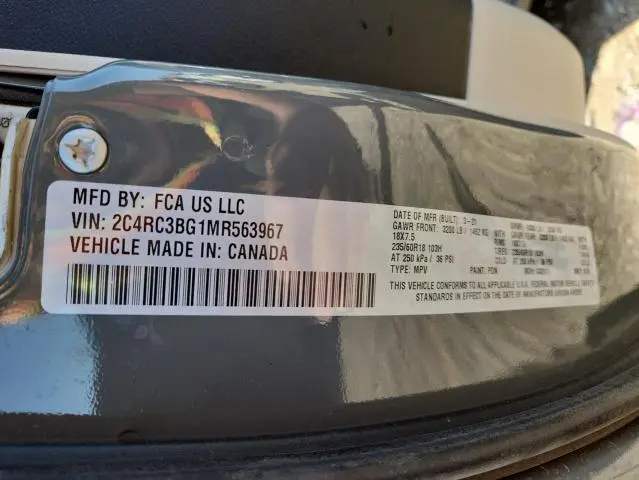 2021 CHRYSLER PACIFICA TOURING L  